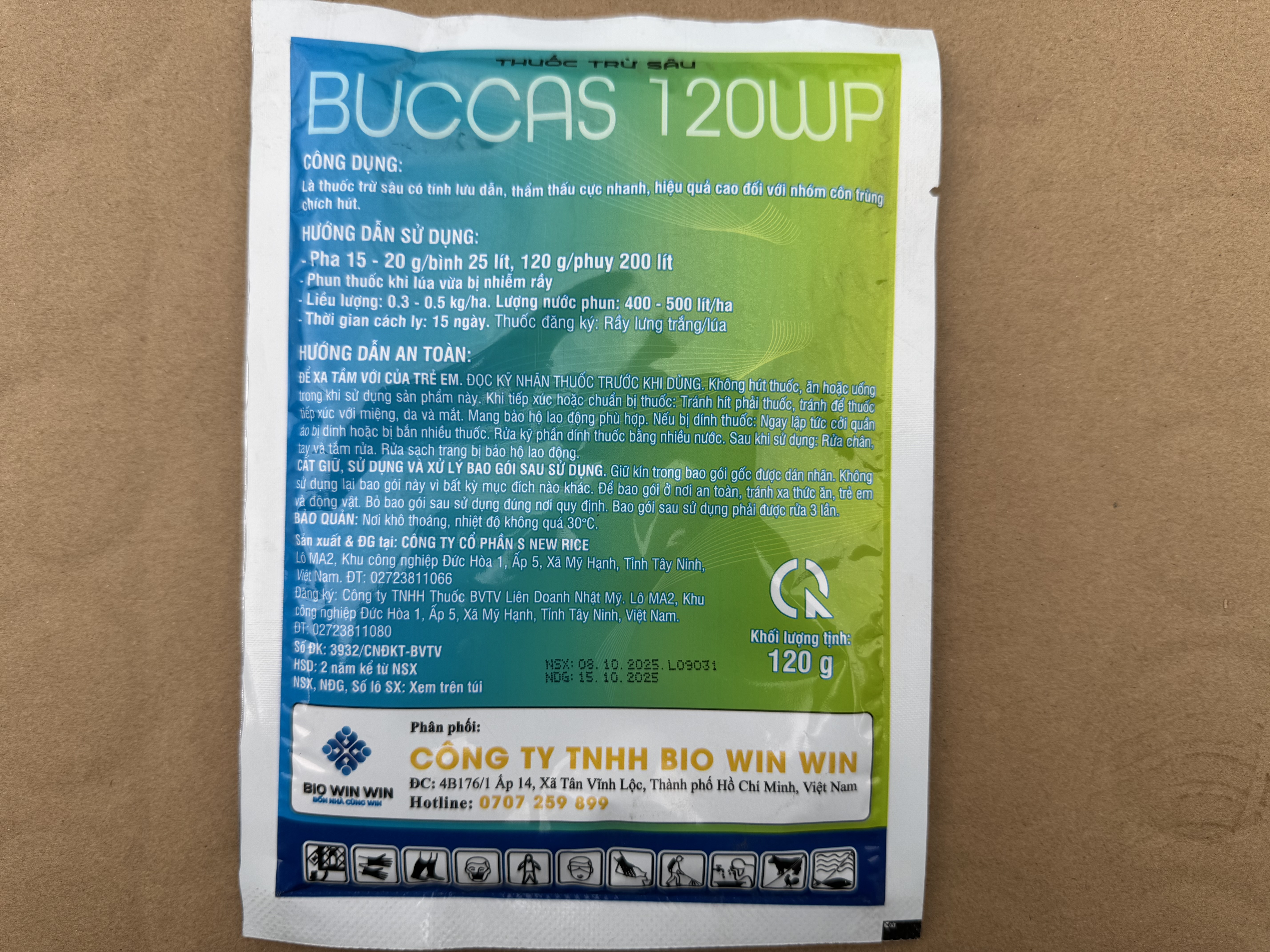 Thuốc trừ rầy BUCCAS 120WP 100g